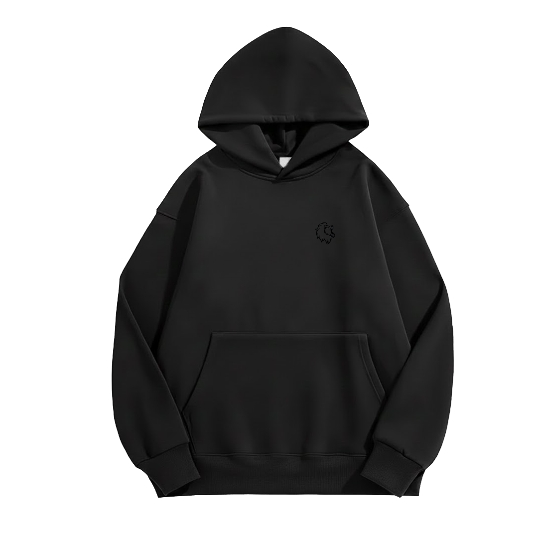 Black Fleece Lined Hoodie