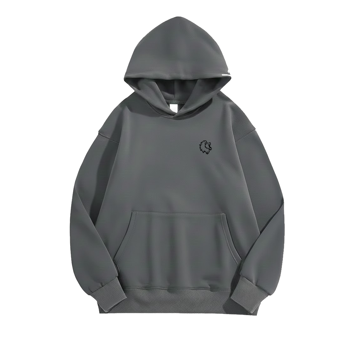 Grey Fleece Lined Hoodie