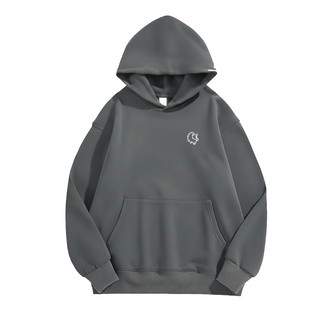 Grey Fleece Lined Hoodie