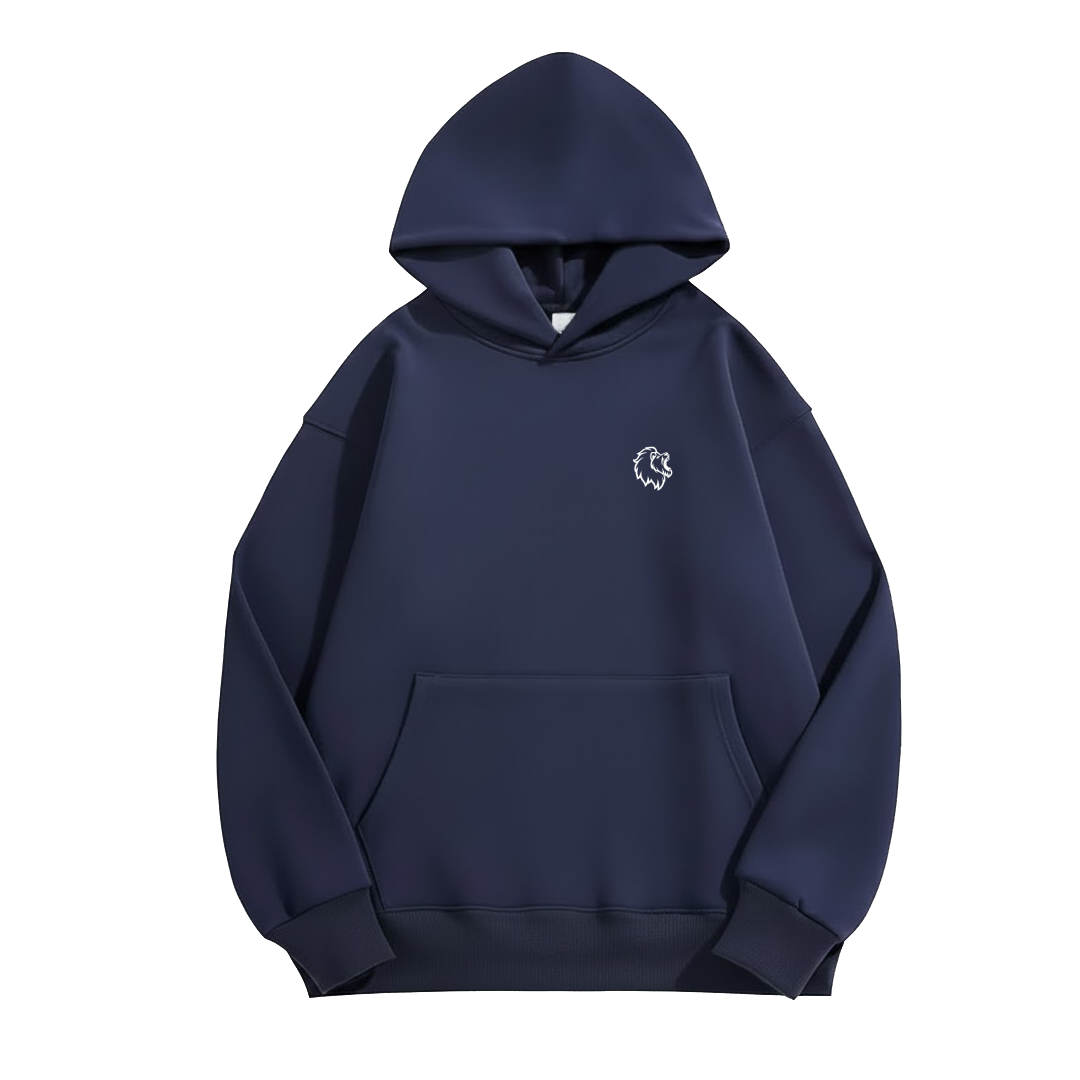 Navy Fleece Lined Hoodie