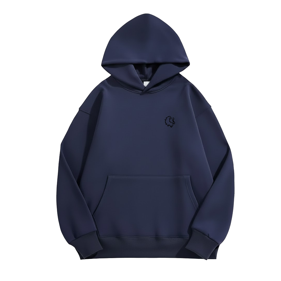 Navy Fleece Lined Hoodie